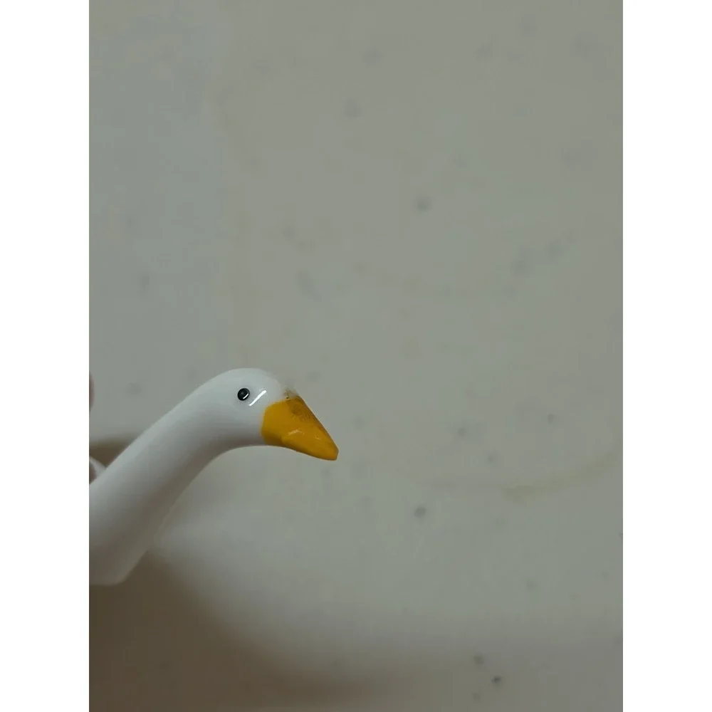 Avon Ceramic Geese Goose Measuring Spoons with Wood Stand 1980s Vintage *read*